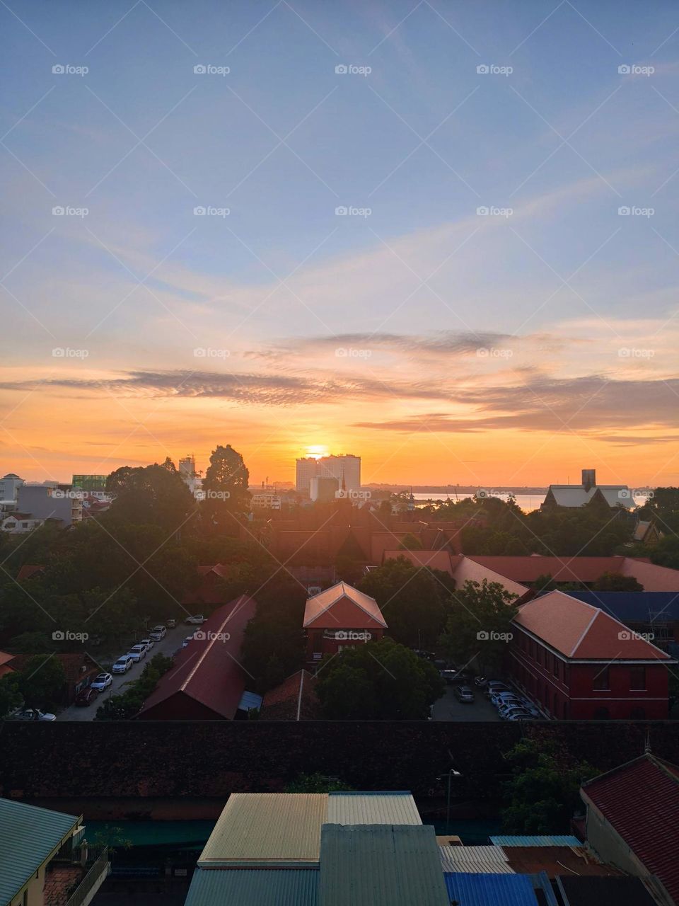 Sunrise at Phnom Penh Cambodia