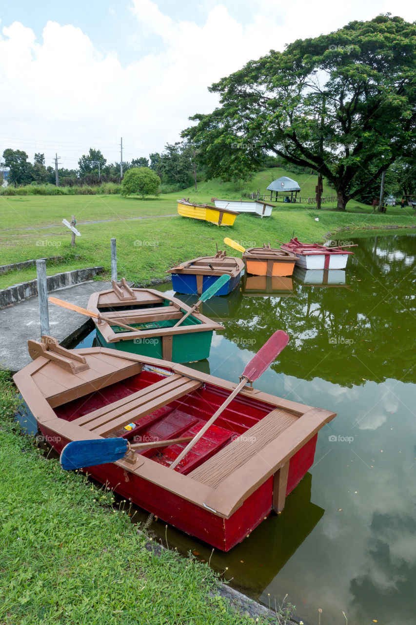 coloured boats