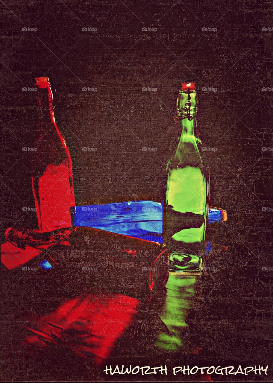 Coloured bottles