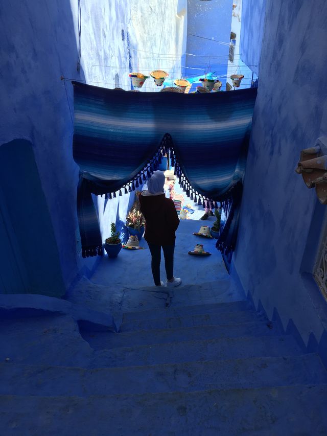 The blue magical street in Chefchaouen city