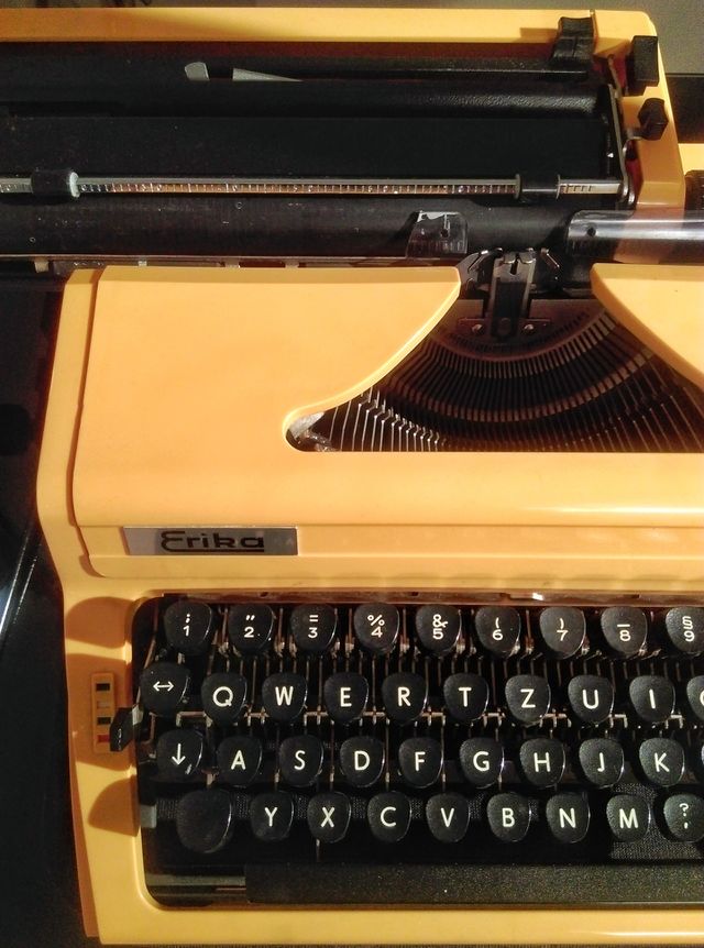 Yellow typewriter