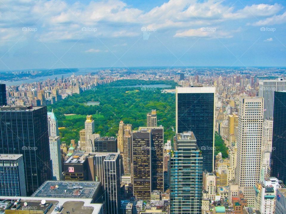 Central Park aerial view
