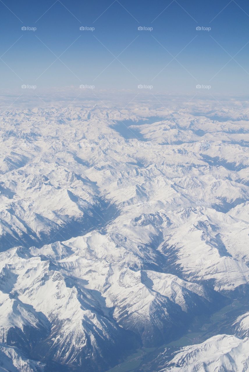 Aerial view of the Alps