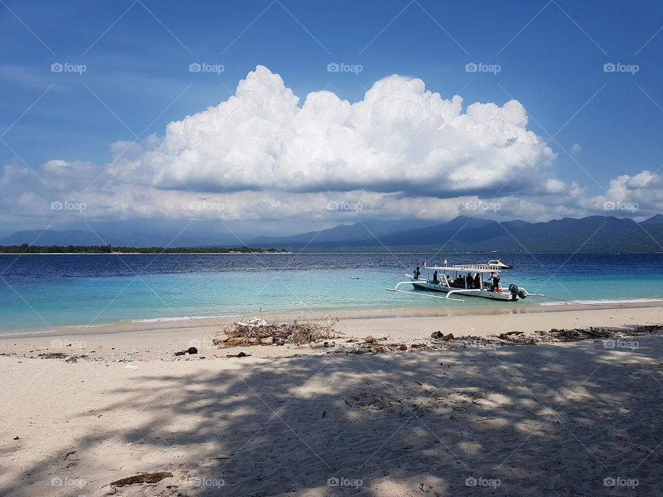 Gili Islands looking at Lombok
