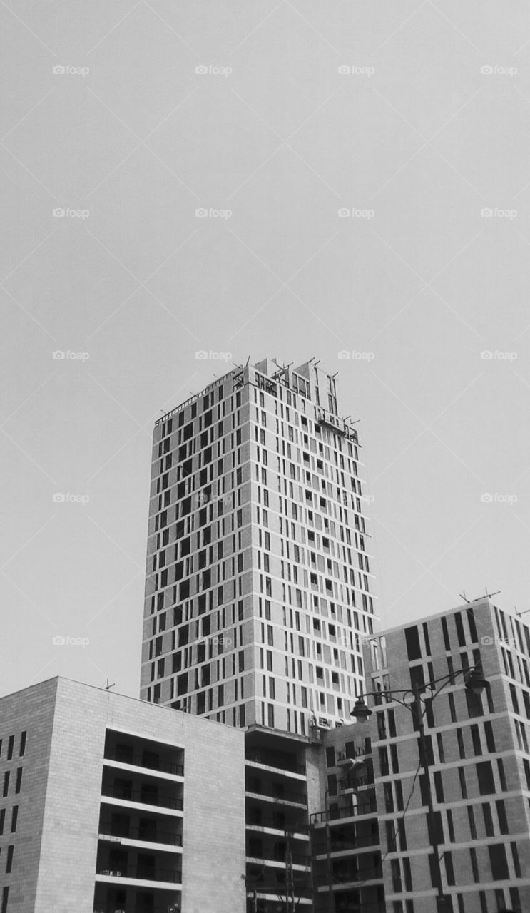 Cityscape from Jerusalem city with
tallest modern building near faumos
Agripas street and Mahane Ihuda market