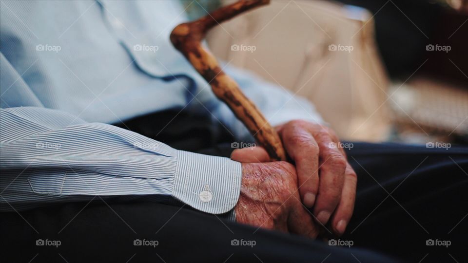 Hands of grandfather 