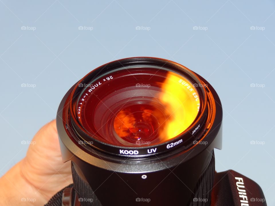 Fire in the lense