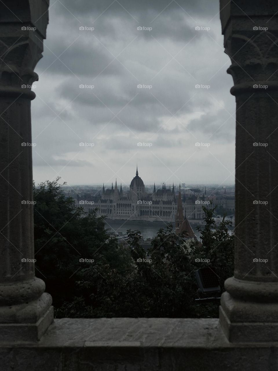 view towards the Hungarian parliament