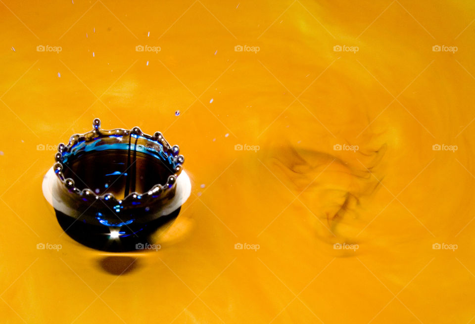 Gold Blue Water Drop
