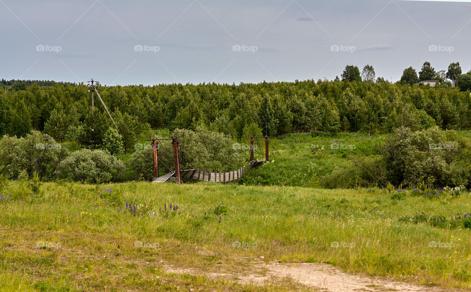 old bridge in the Vologda region