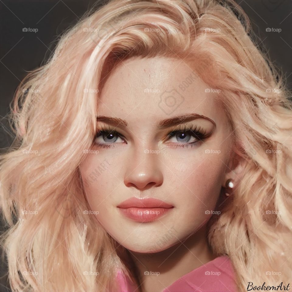 Portrait of imaginary woman