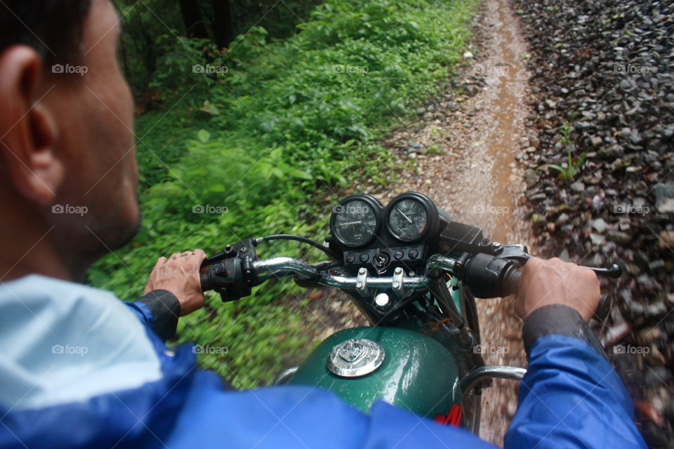 A bike rider riding on a bike