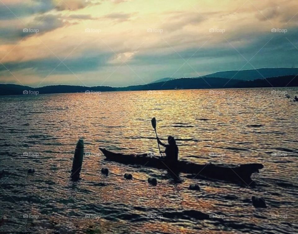 Kayaking at dusk!