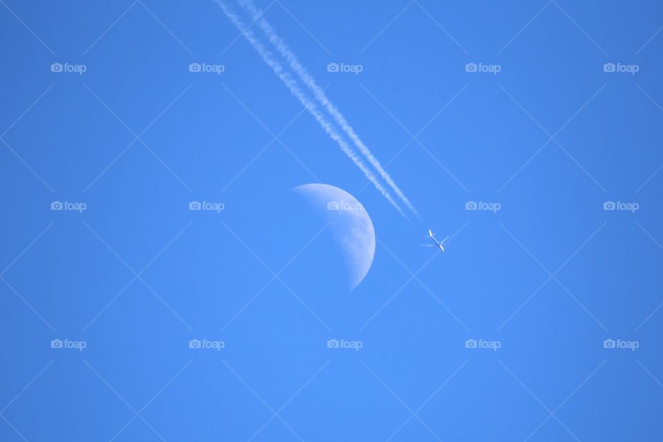 playing with moon