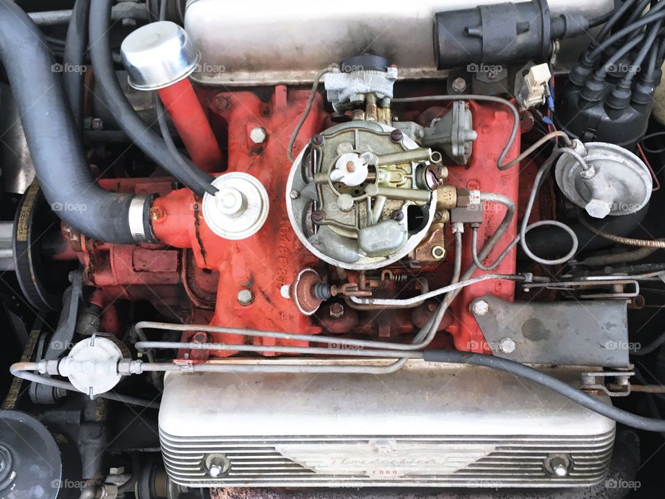 Vintage, motor from a classic car, Ford