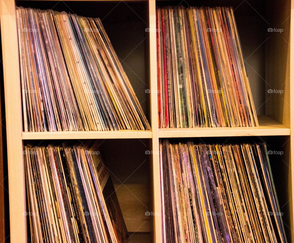 Photo of a collection of albums 