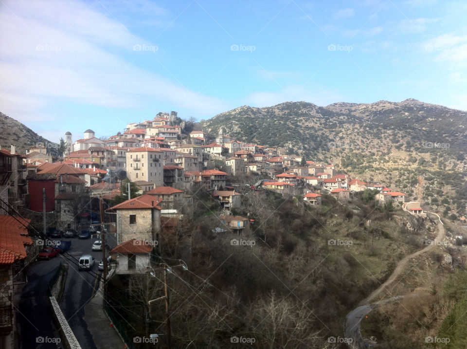 mountain town dimitsana by arismac