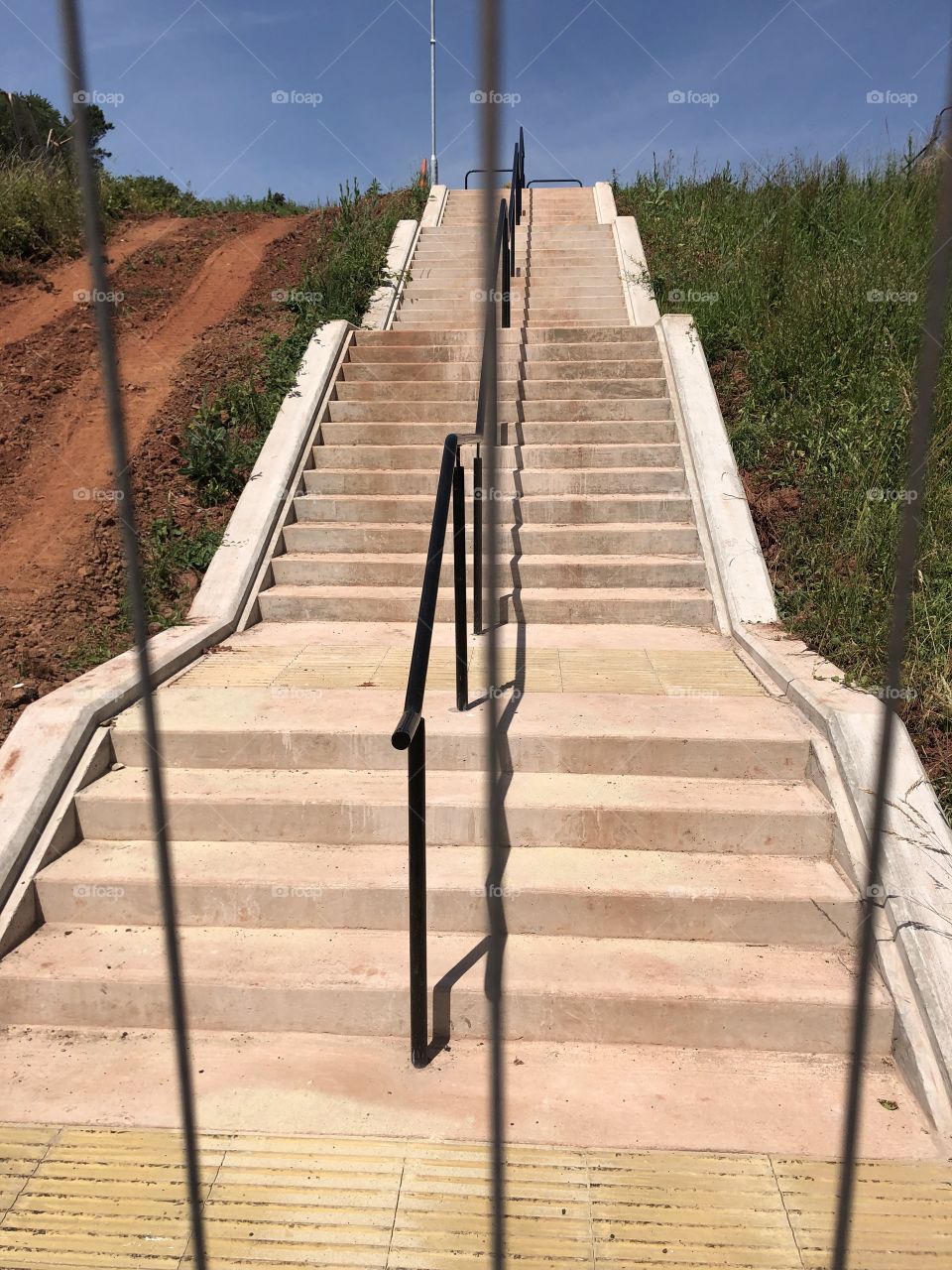 These steps are brand new and rather bland, as they are a necessary alternative exit for a large new build of properties in Torbay.