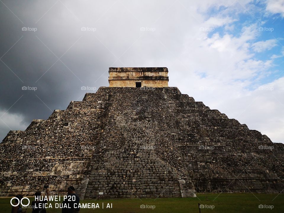 Mayan ruins in Mexico. in our beautiful Yucatan. you can see the powerful and ancient pyramid. if the day is good, you can enjoy the amazing view and you can learn history.
