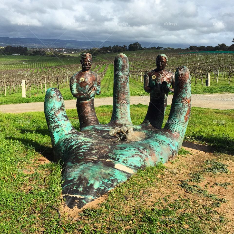 Sculptures in vineyards. Mclarenvale 