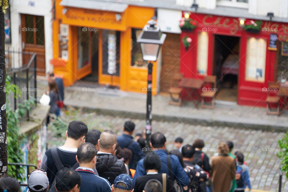 Turistas en París. Montmartre