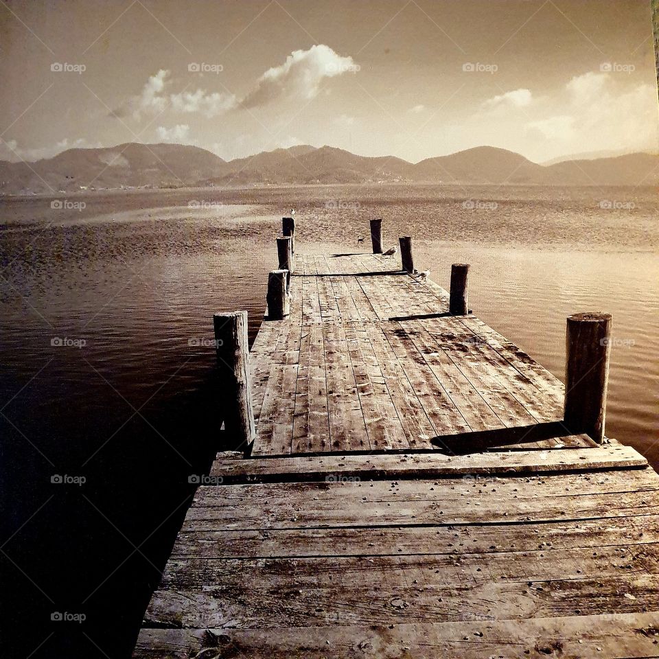 A jetty on the water.