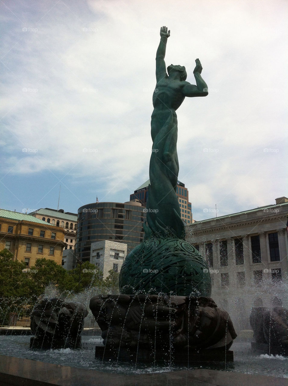 sky outdoor art fountain by evesevere