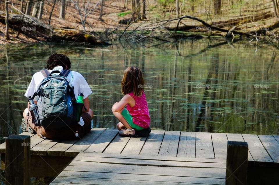 Girl at Pond 1