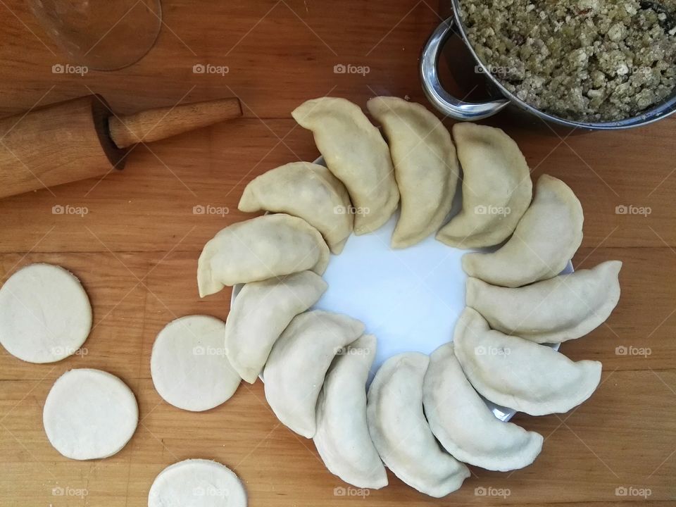 Polish traditional cuisine, dumplings -pierogi