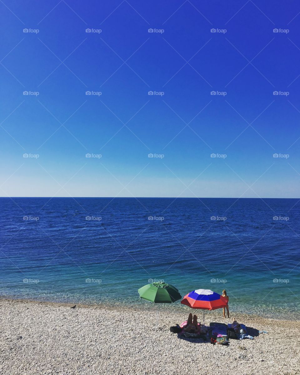 Sand, Beach, Summer, Water, Umbrella