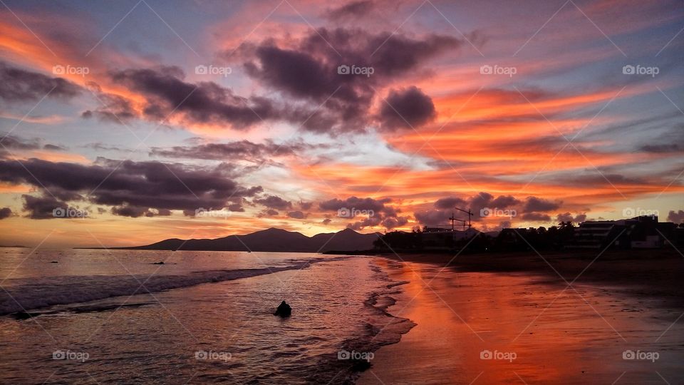 Sunset, Water, Dawn, Dusk, Beach