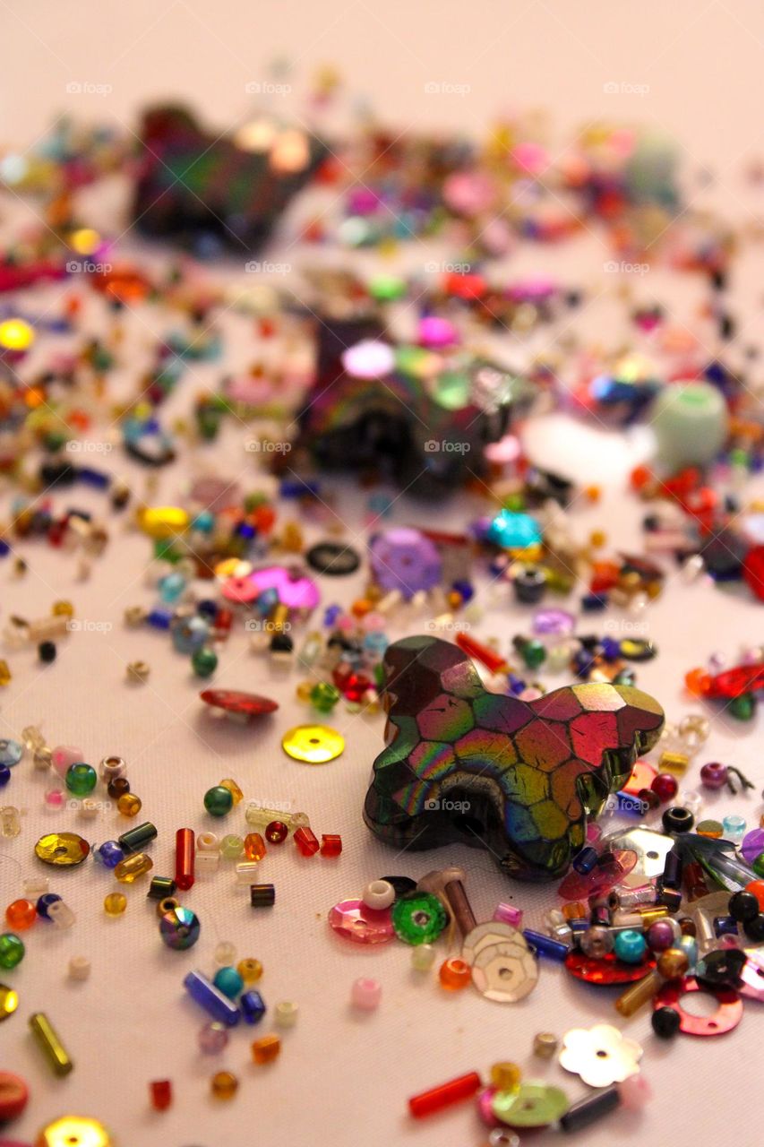 Close up of Crafting Beads