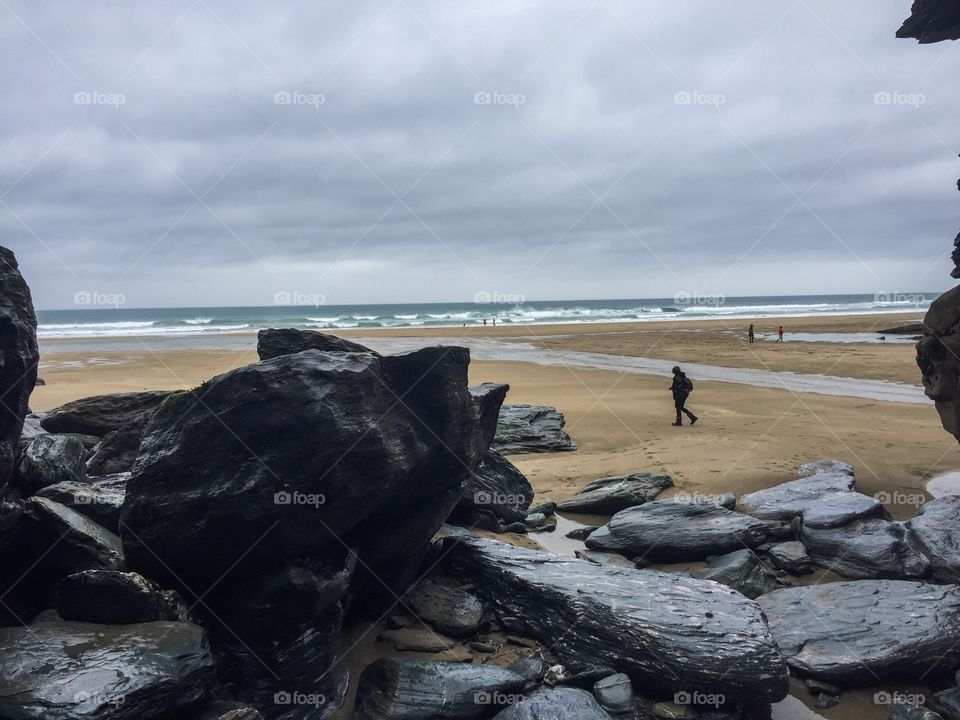 Trebarwith strand, cornwall
