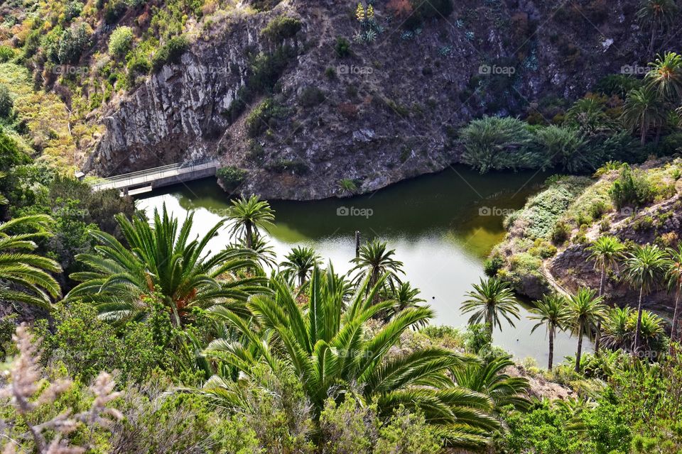 vallehermoso valley on la gomera canary island in Spain