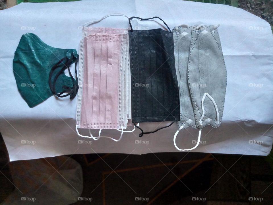 ASSORTED FACE MASKS  IS STILL USED HERE AND IN DEMAND, AVOIDING THE SPREAD OF VIRUS😷