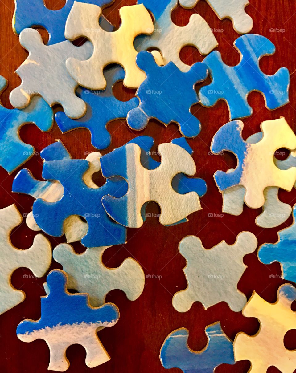 Group of Puzzle Pieces