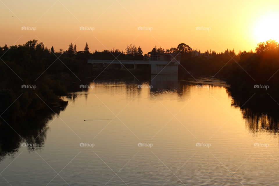 Sunset, Dawn, Reflection, Lake, Water