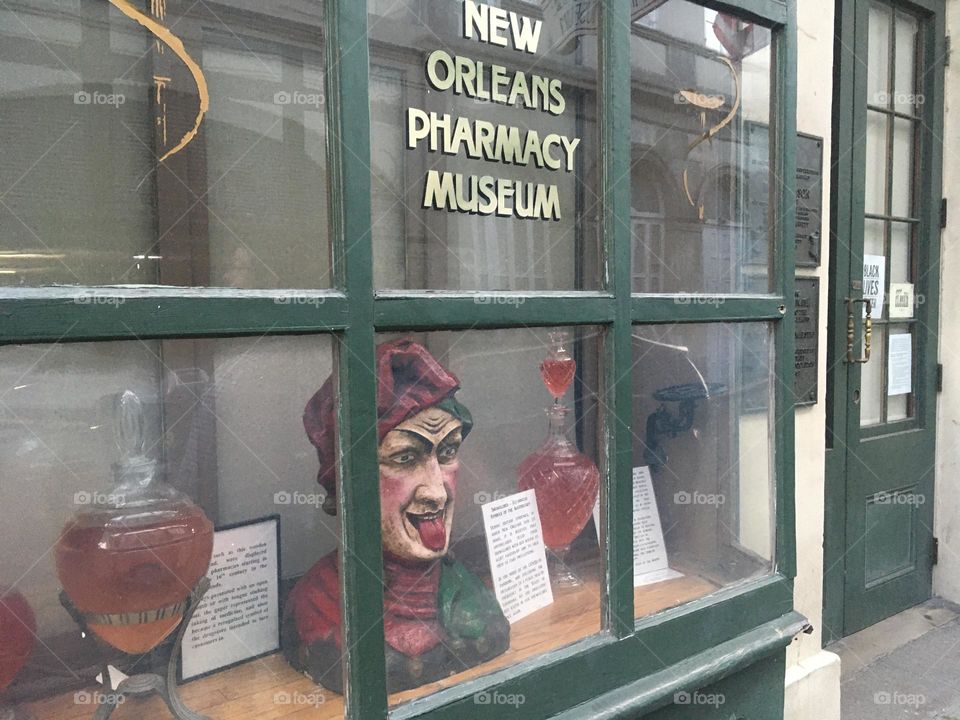 Red liquid signifies pandemic in NOLA