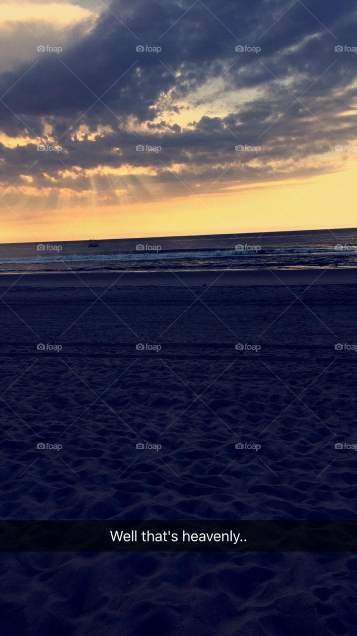 shining down on the sea 