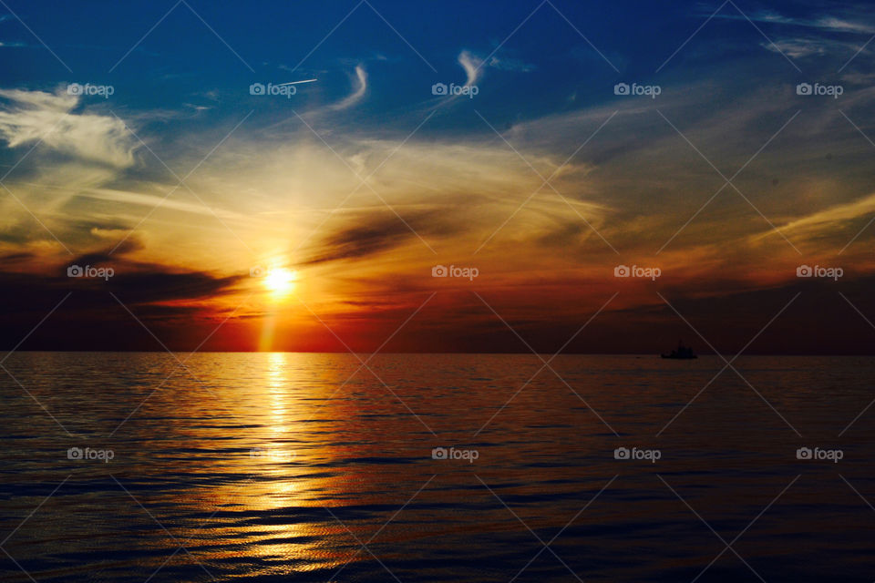 Sunset Baltic Windmill Offshore park