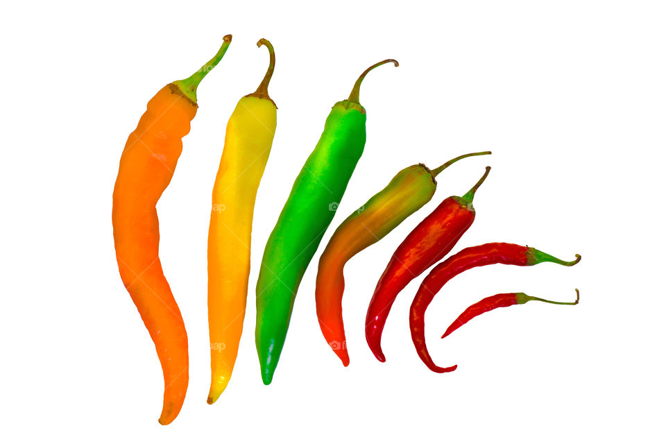 Colorful  hot peppers