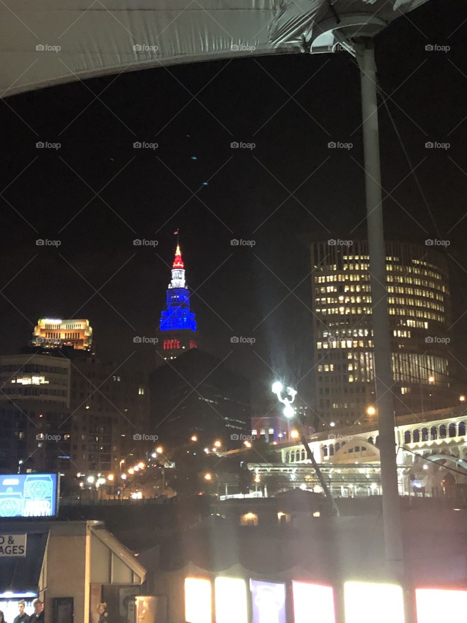 Downtown Cleveland from Jacobs Pavilion. 