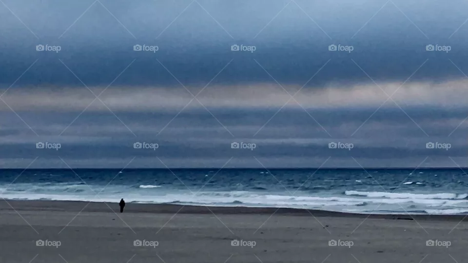 Ocean beach and sky