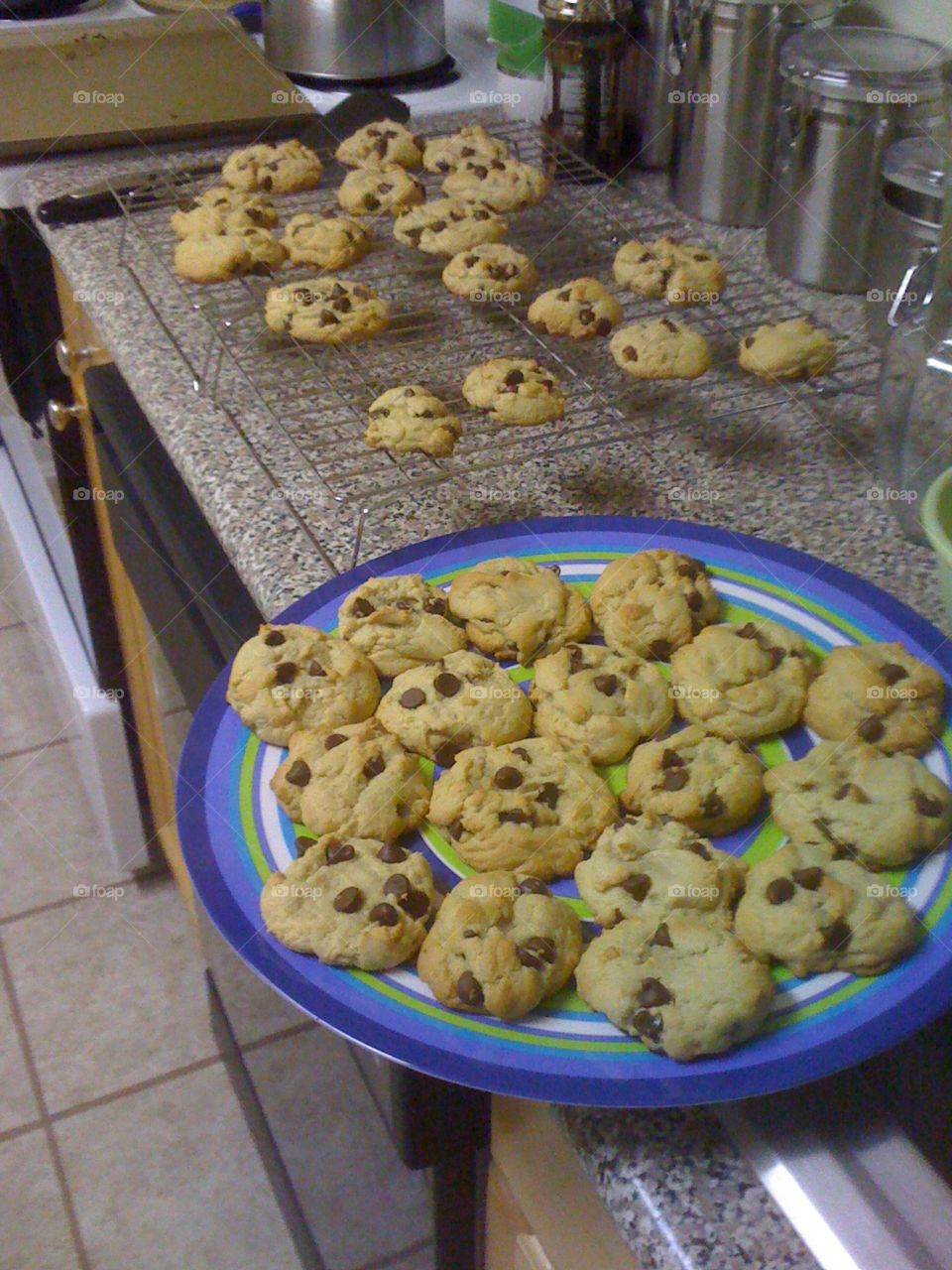 Baking chocolate chip cookies