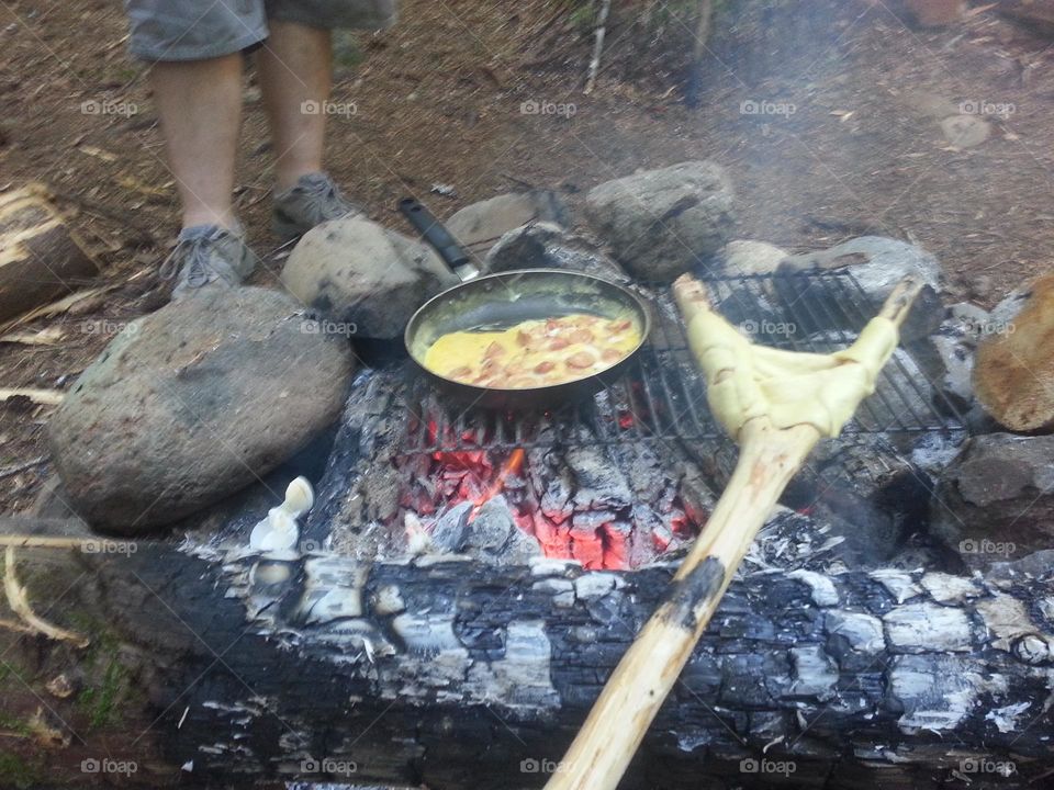 camping is fun. funding it how many things I can cook on a stick is funner
