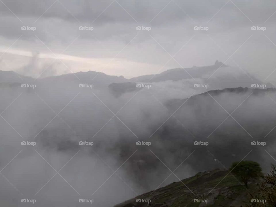 Glory be to God, the magnificent and picturesque view and the natural green trees are a view that is nothing more wonderful than it