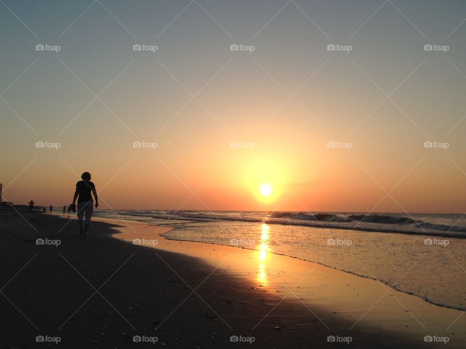 Walking on the beach