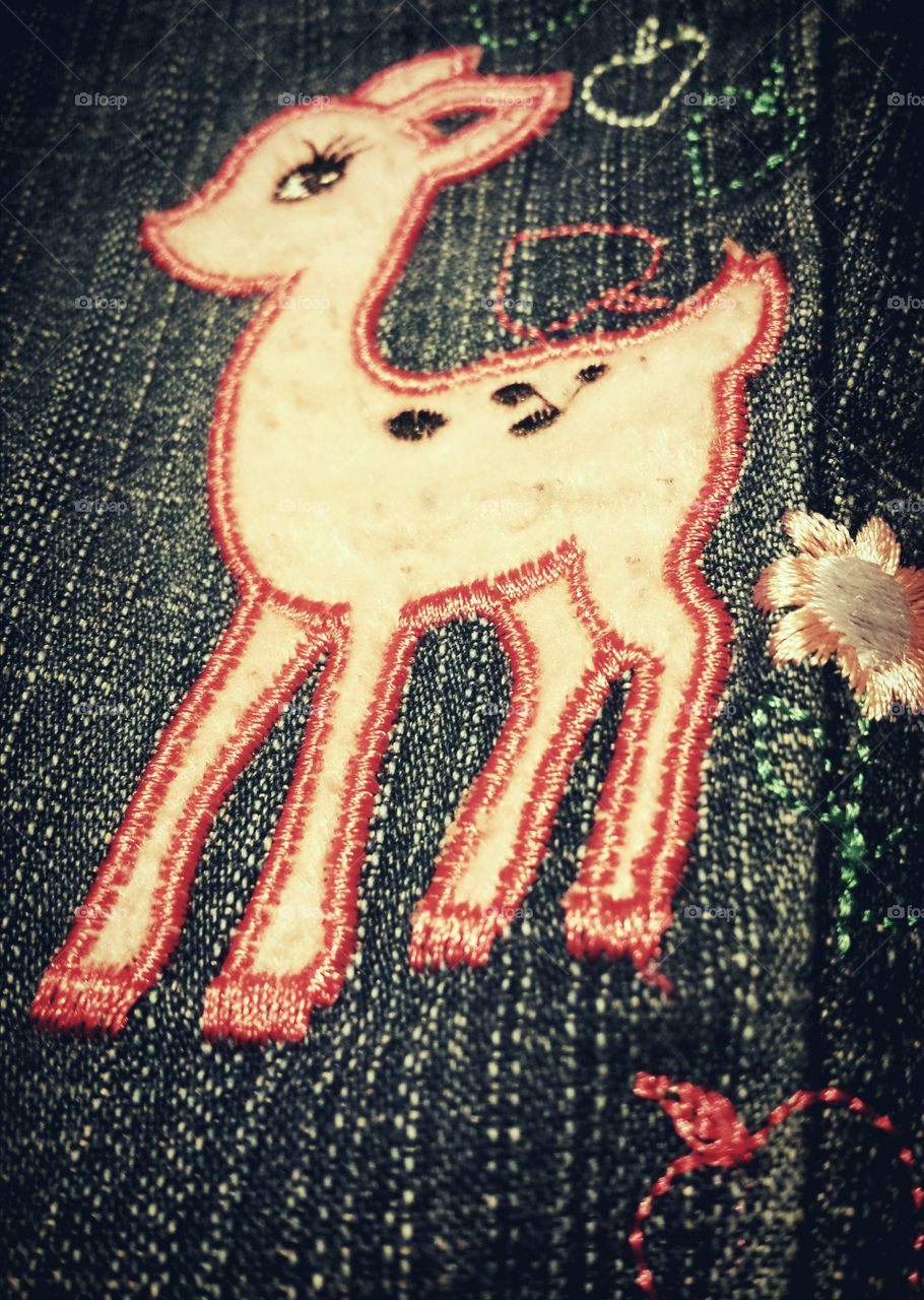 embroidered jeans
