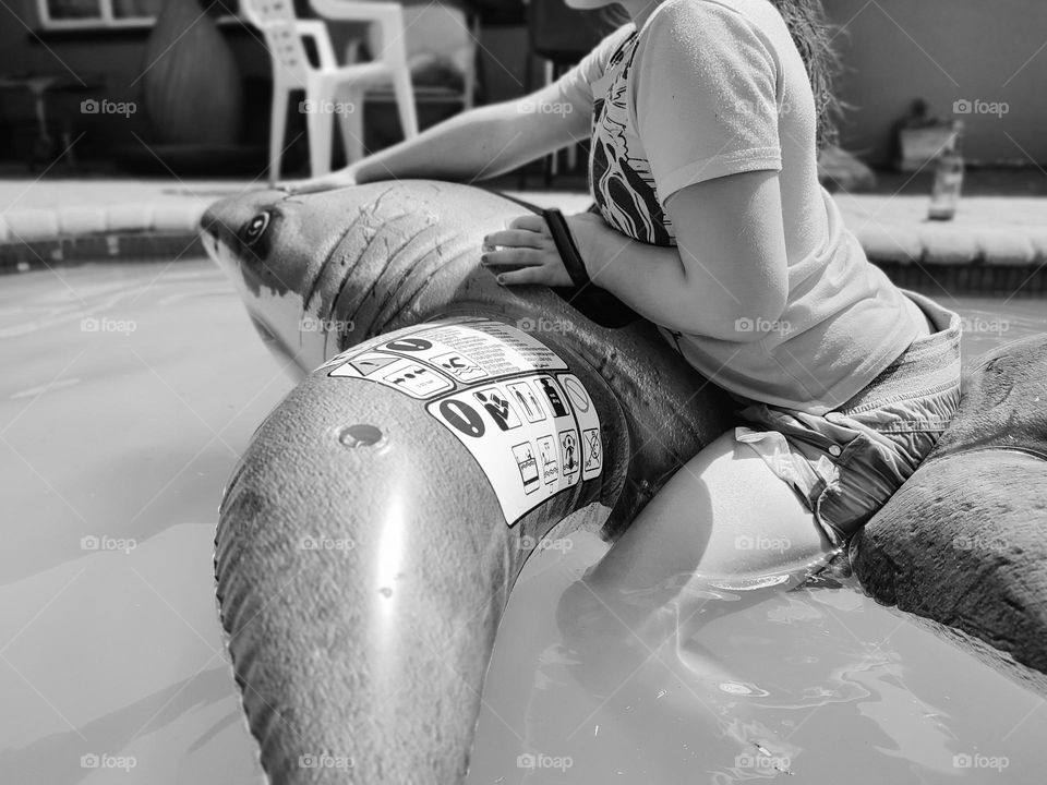 Inflatable Pool Float, Shark