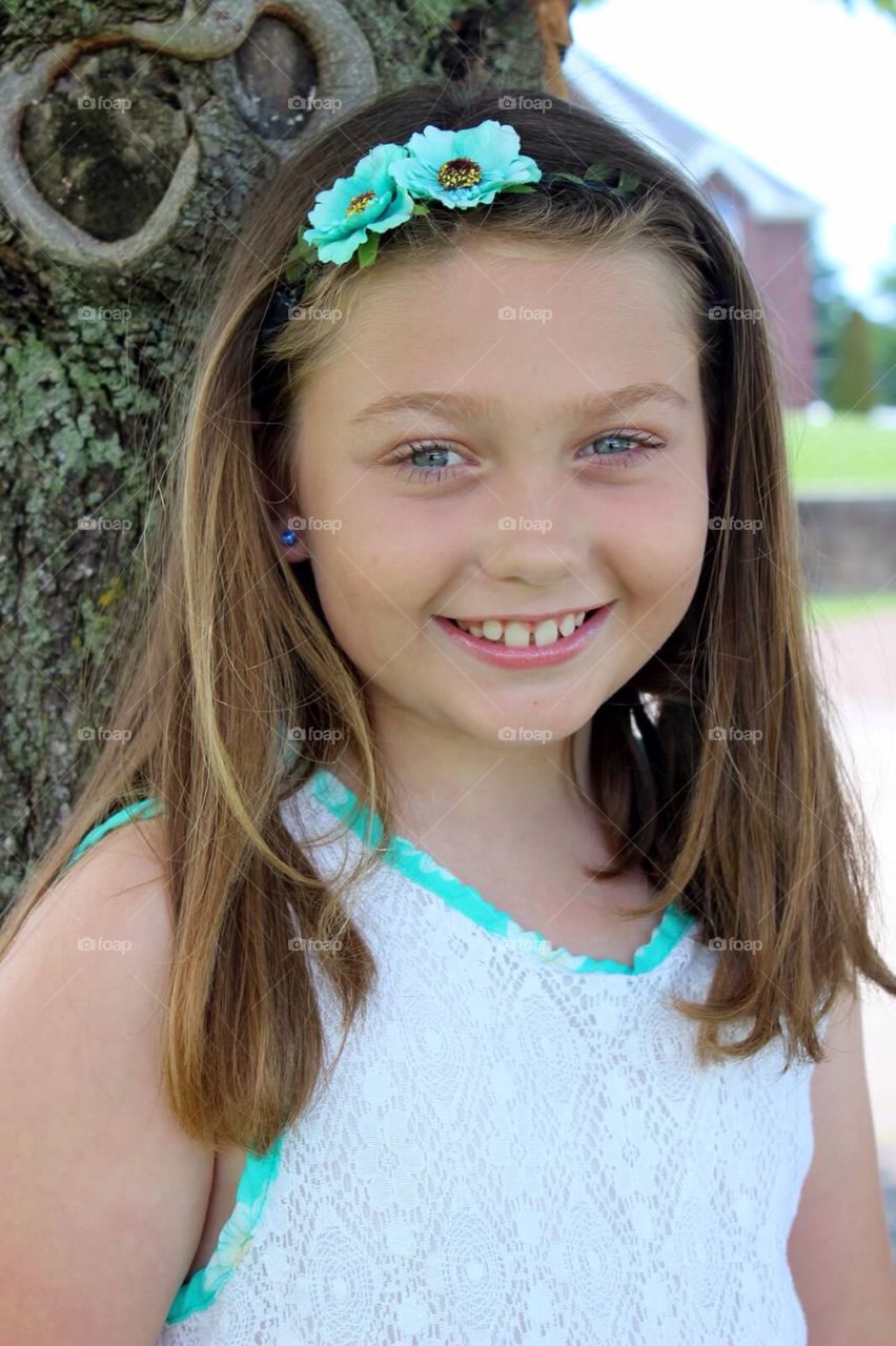 Close-up of smiling girl